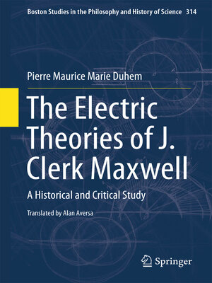 cover image of The Electric Theories of J. Clerk Maxwell